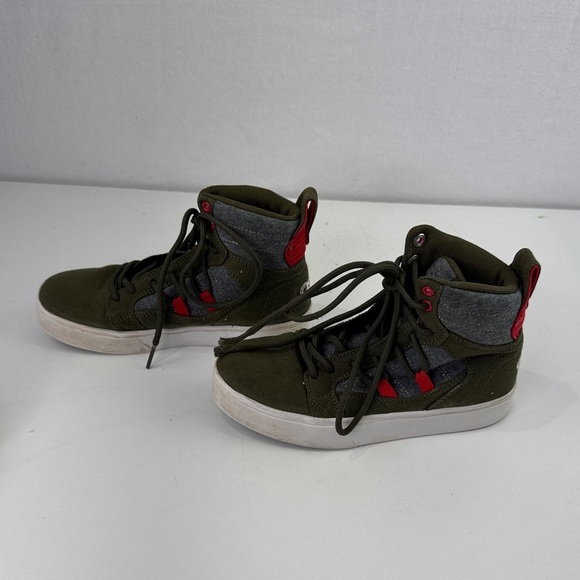 Osiris Kids High-Top Sneakers - Olive and Red - Picture 5 of 10